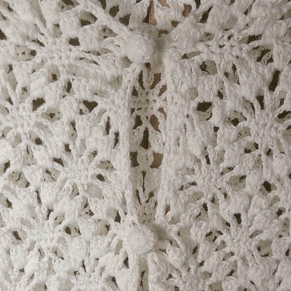 St. John’s Bay White Crochet Open Front Cardigan 1X - Picture 4 of 15